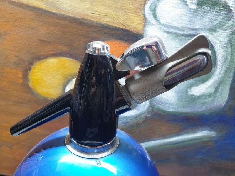 Blue Anodised Soda Syphon Water Bottle