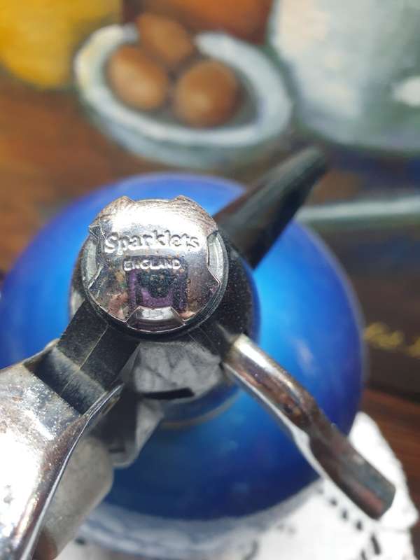 Blue Anodised Soda Syphon Water Bottle