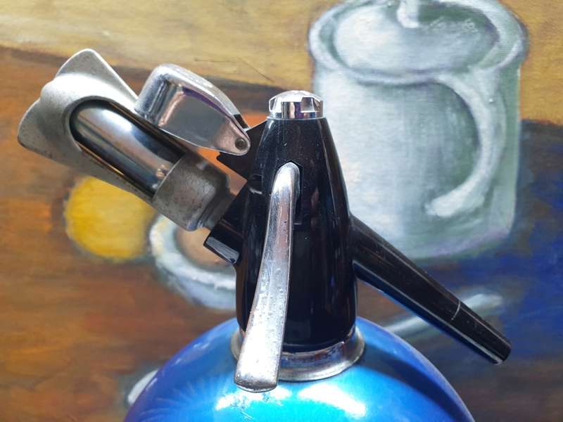 Blue Anodised Soda Syphon Water Bottle
