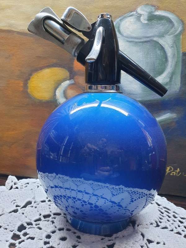 Blue Anodised Soda Syphon Water Bottle