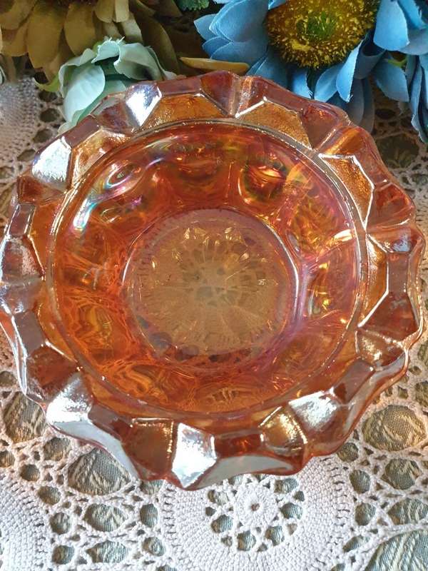 Set of Vintage Carnival Glass Ashtray | Could be used for Candle Holders | DECOR