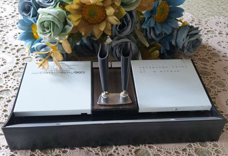 Vintage MCM Carl New Modern Desk Set | Made in Japan | 26 x 15 x 4 cm High |