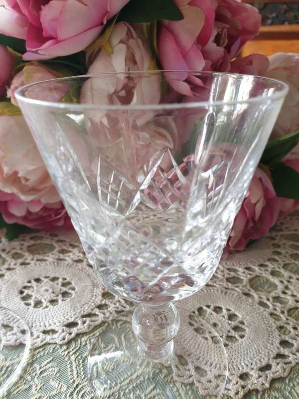 Two Stuart Crystal Stem Glasses