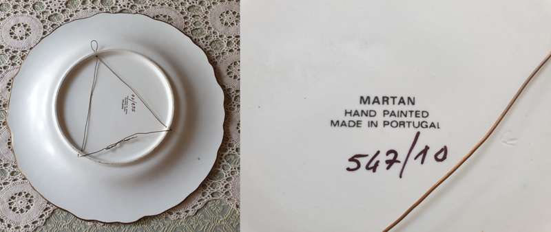 VINTAGE LARGE MARTAN PORCELAIN HAND PAINTED PLATE | STUNNING WORK OF ART |