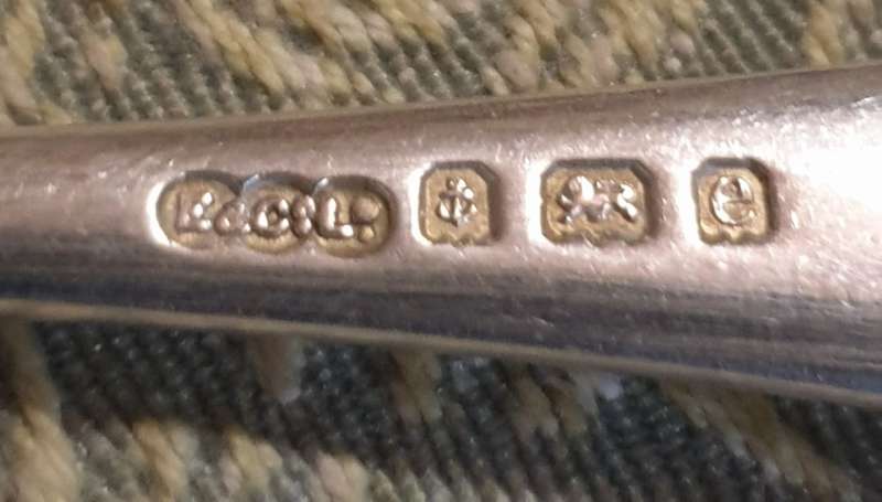 Silver Hallmark Coffee Spoons |  Set of 5 |