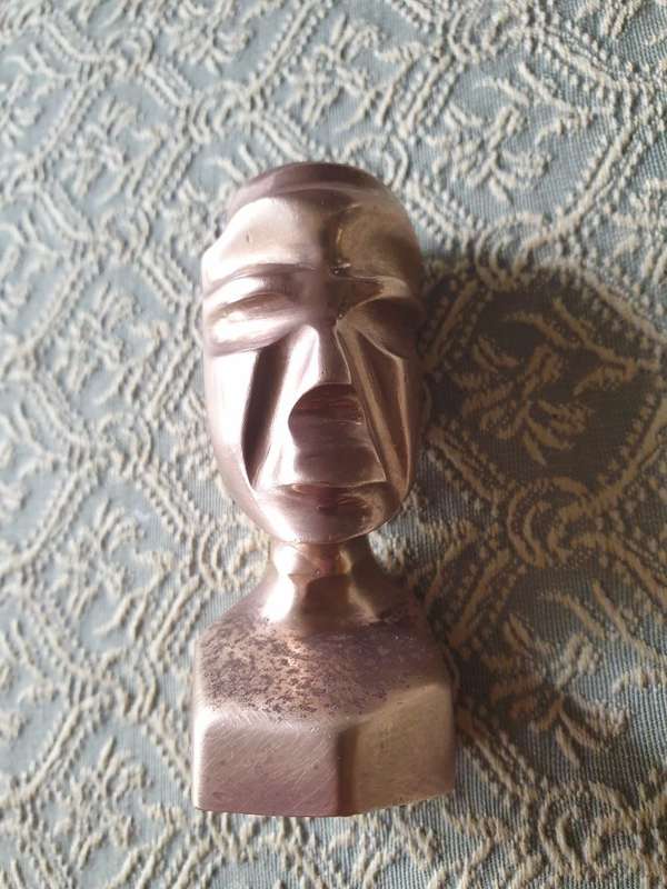 Solid Brass Fu Lu Shou in Antique Chinese Figurines ( Just under 1.5 KG Combined)