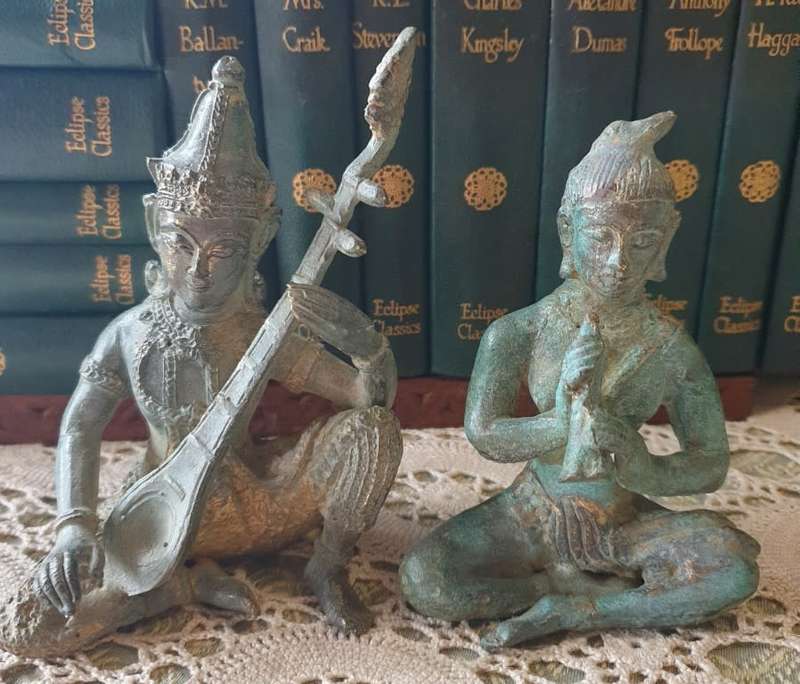 VINTAGE Bronze Statues |  Lovely Detail | RARE FIND |