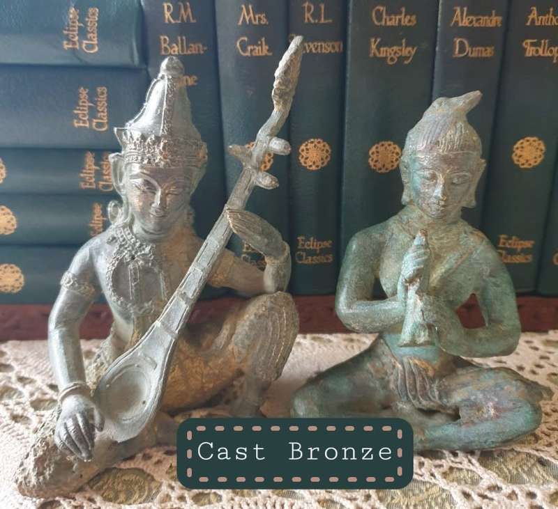 VINTAGE Bronze Statues |  Lovely Detail | RARE FIND |