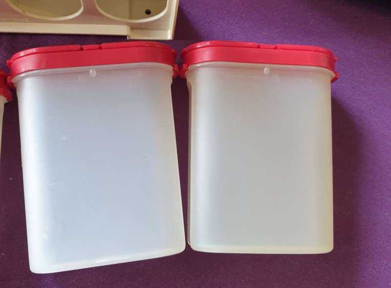 Vintage Tupperware Spice Rack Wall Hanging Modular Mates 4 containers