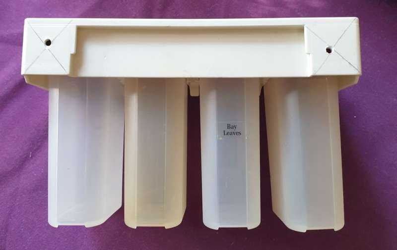 Vintage Tupperware Spice Rack Wall Hanging Modular Mates 4 containers