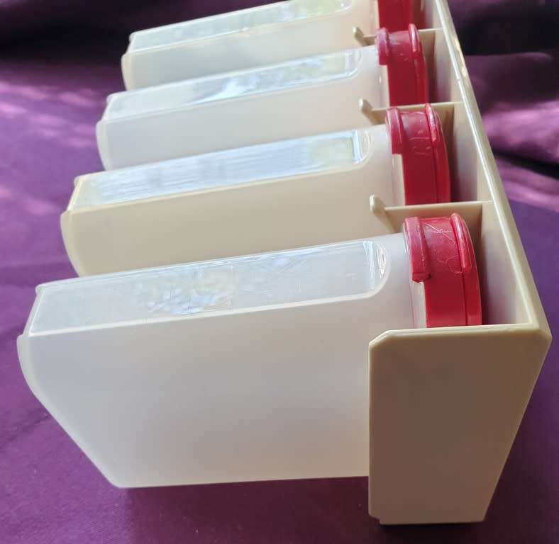Vintage Tupperware Spice Rack Wall Hanging Modular Mates 4 containers