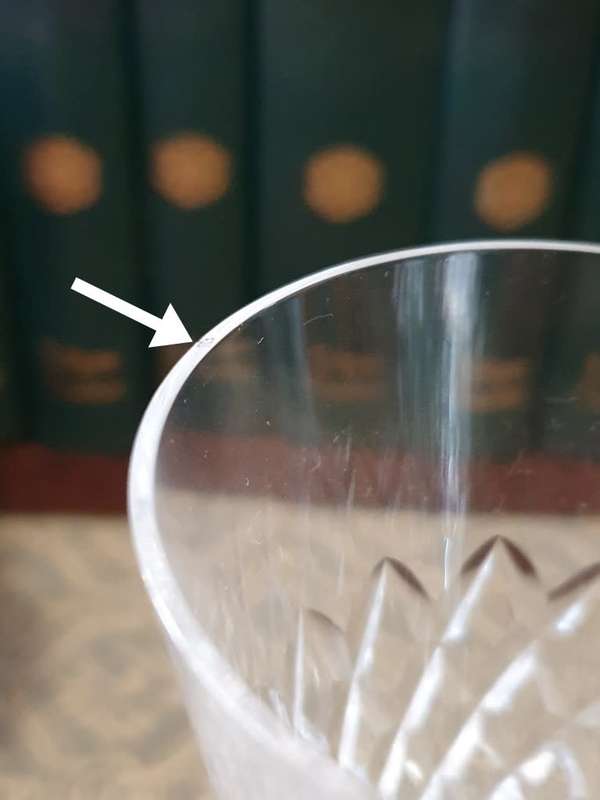 5 CRYSTAL SHERRY GLASSES