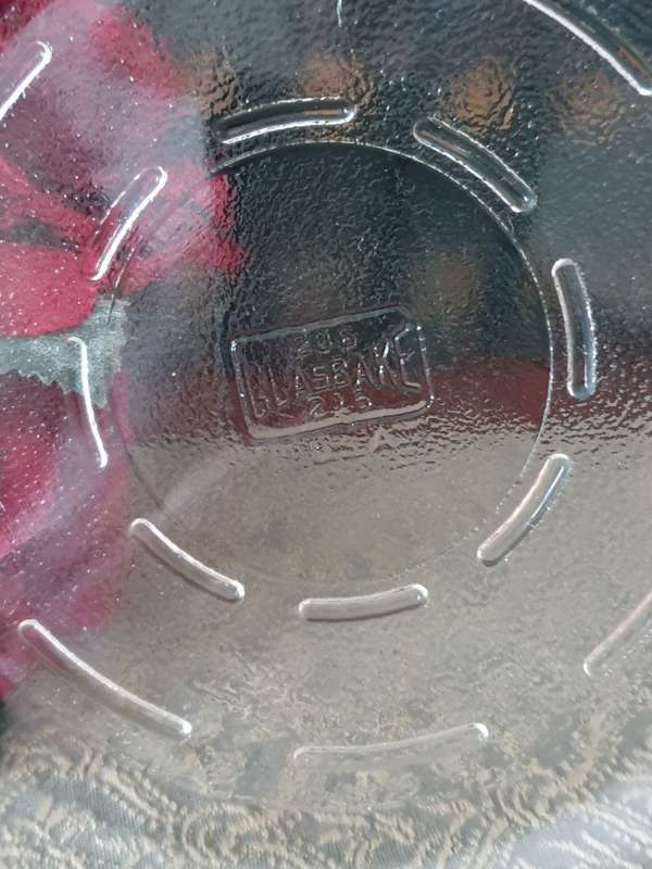 Vintage GLASBAKE with silver plated stand