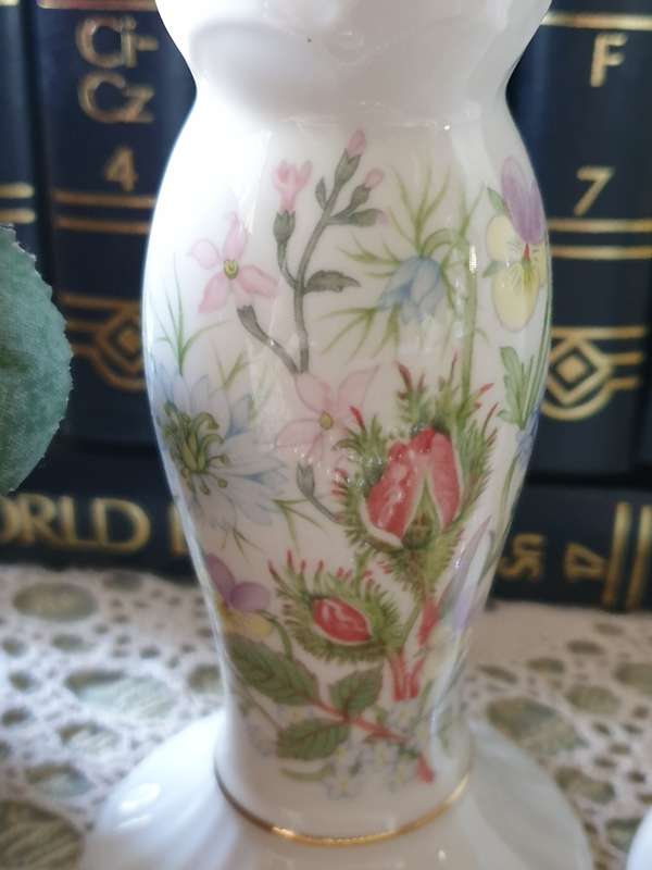 Aynsley Wild Tudor Candle Holders | SET | Fine Bone China |