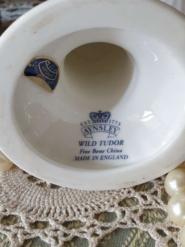 Aynsley Wild Tudor Candle Holders | SET | Fine Bone China |