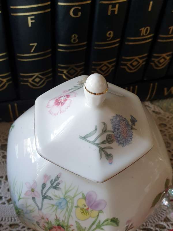 Aynsley Wild Tudor  JAR WITH LID  | Fine Bone China |