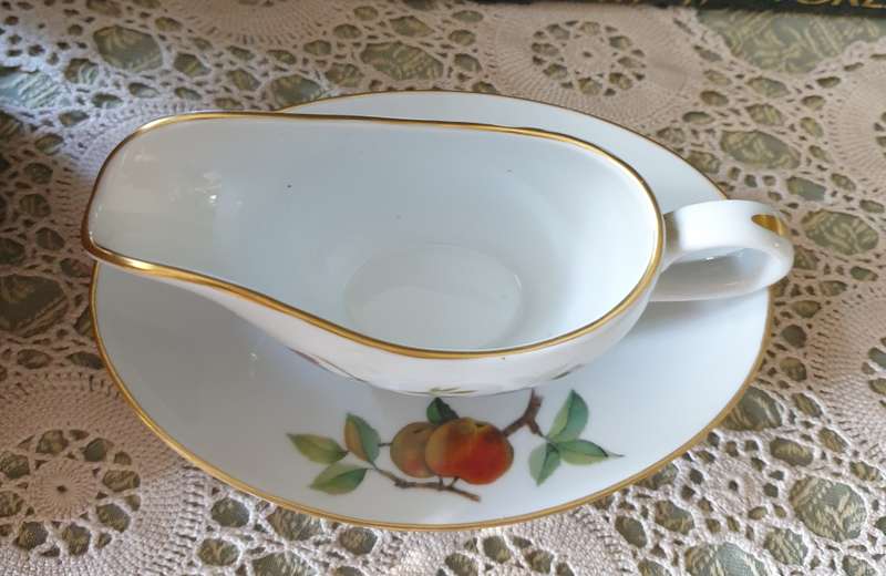 Royal Worcester Gravy Boat and Saucer