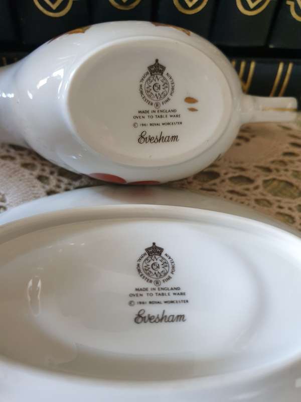 Royal Worcester Gravy Boat and Saucer