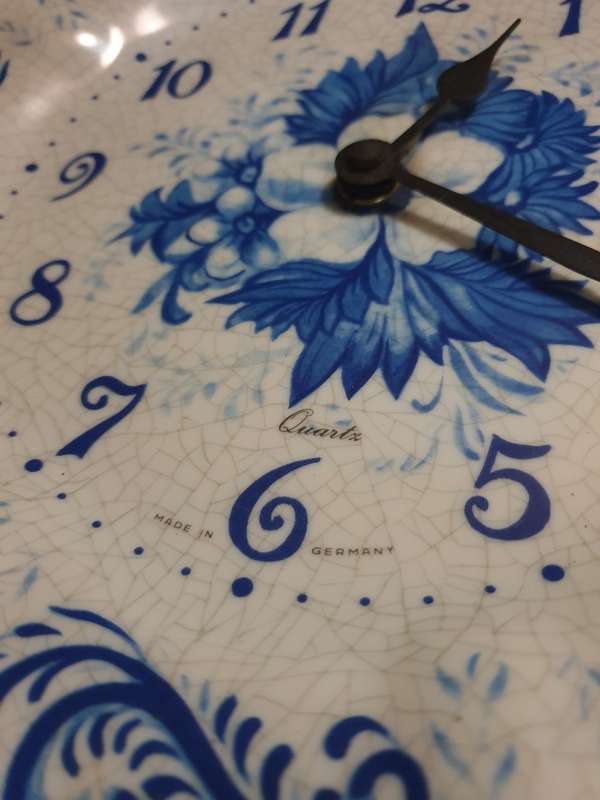 Vintage Melamine German Wall Clock Good working order.