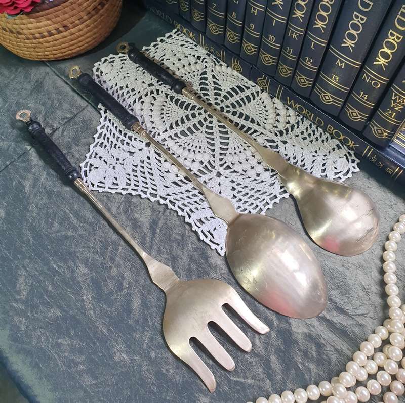 3 BRASS WALL ORNAMENTS