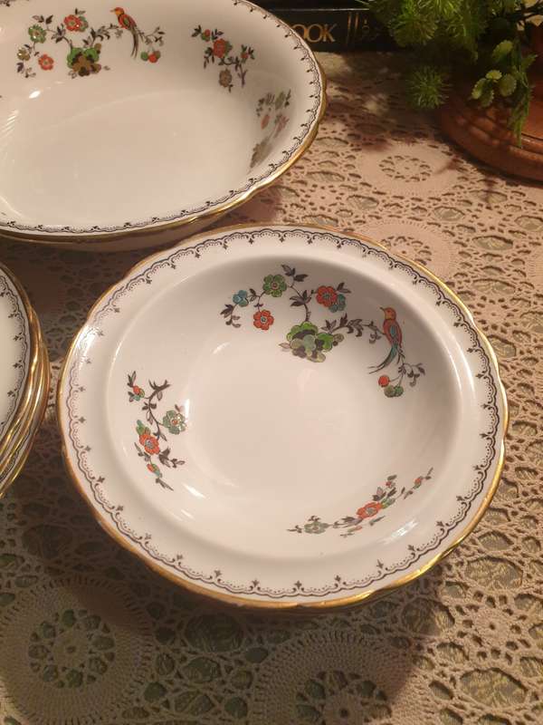 TUSCAN DESSERT SET | HAND PAINTED | EXCELLENT CONDITION |