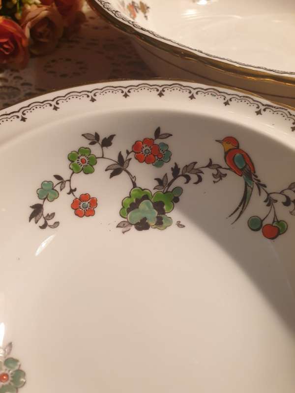 TUSCAN DESSERT SET | HAND PAINTED | EXCELLENT CONDITION |