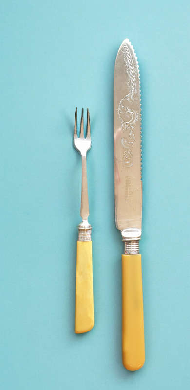 TWO UTENSILS | SILVER PLATED | SILVER HALLMARK | LOOK AT ALL THE PHOTOS | VINTAGE |
