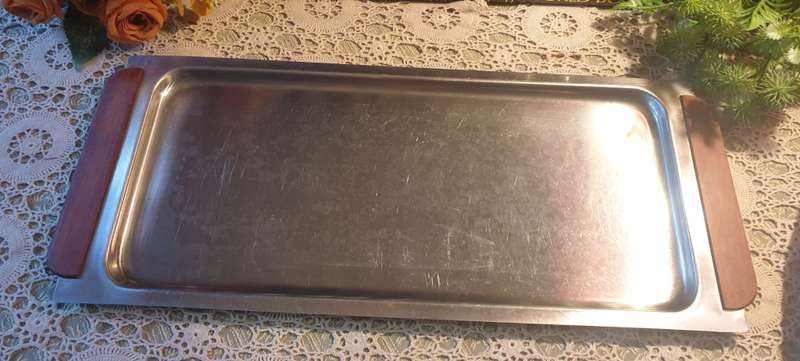 Stainless Steel Serving Tray | Vintage |
