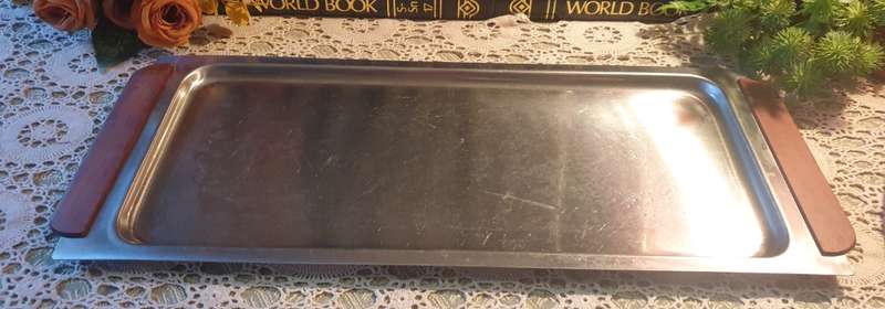 Stainless Steel Serving Tray | Vintage |