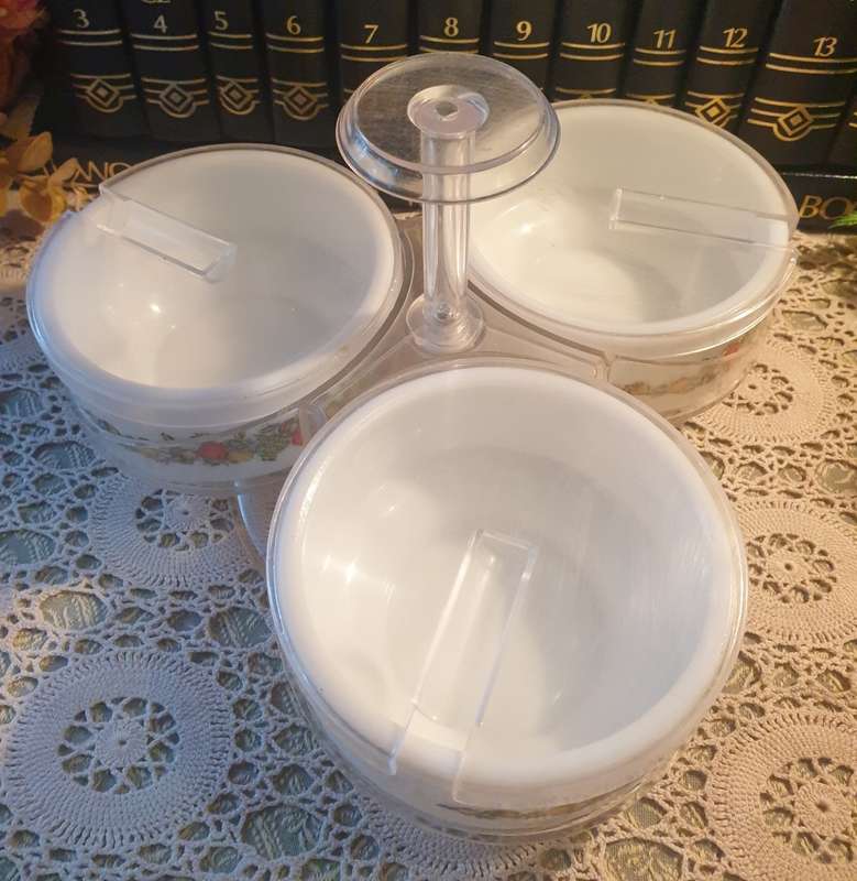 Vintage Gemco Le Serveur Corningware Spice Of Life Condiment Lazy Susan