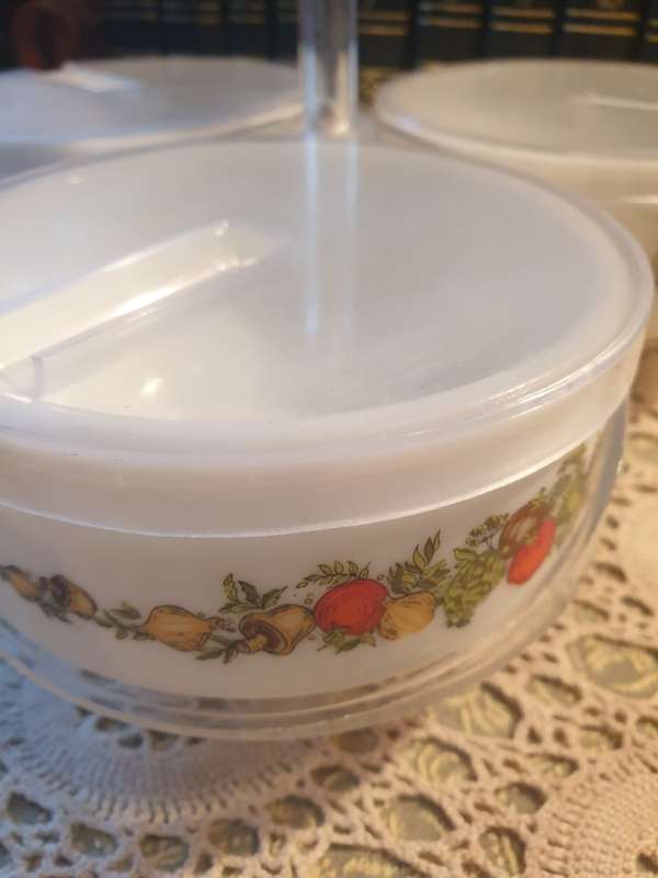 Vintage Gemco Le Serveur Corningware Spice Of Life Condiment Lazy Susan