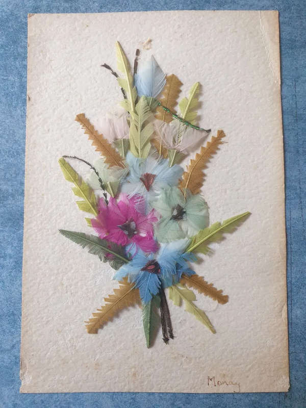 Vintage Feather Pictures in Frame  | Monay|