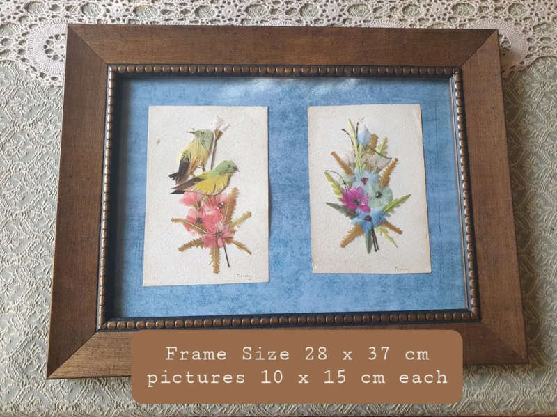 Vintage Feather Pictures in Frame  | Monay|