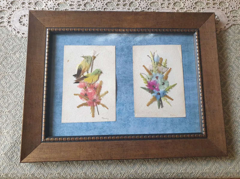 Vintage Feather Pictures in Frame  | Monay|