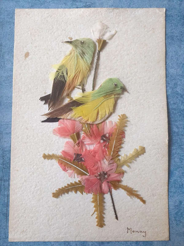 Vintage Feather Pictures in Frame  | Monay|