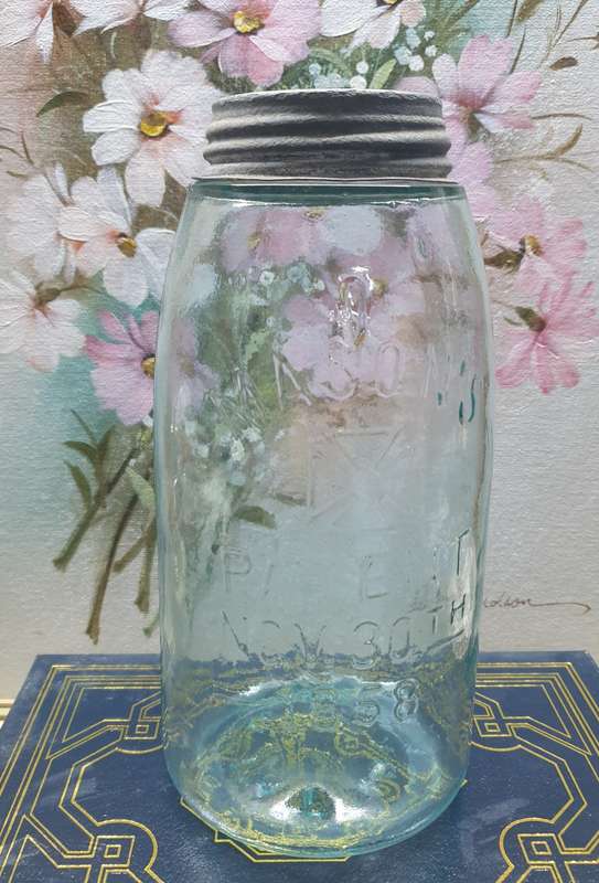 Antique The Marion Jar Mason`s jar Patent Nov. 30th 1858