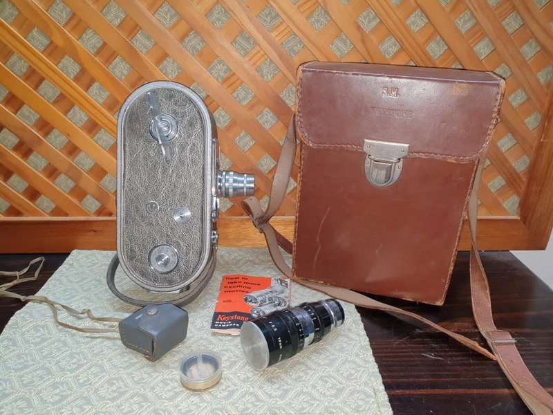 Keystone Continental A-82 16mm Film Projector With Case and camera