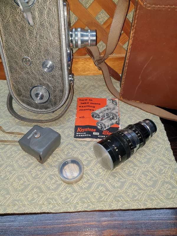 Keystone Continental A-82 16mm Film Projector With Case and camera