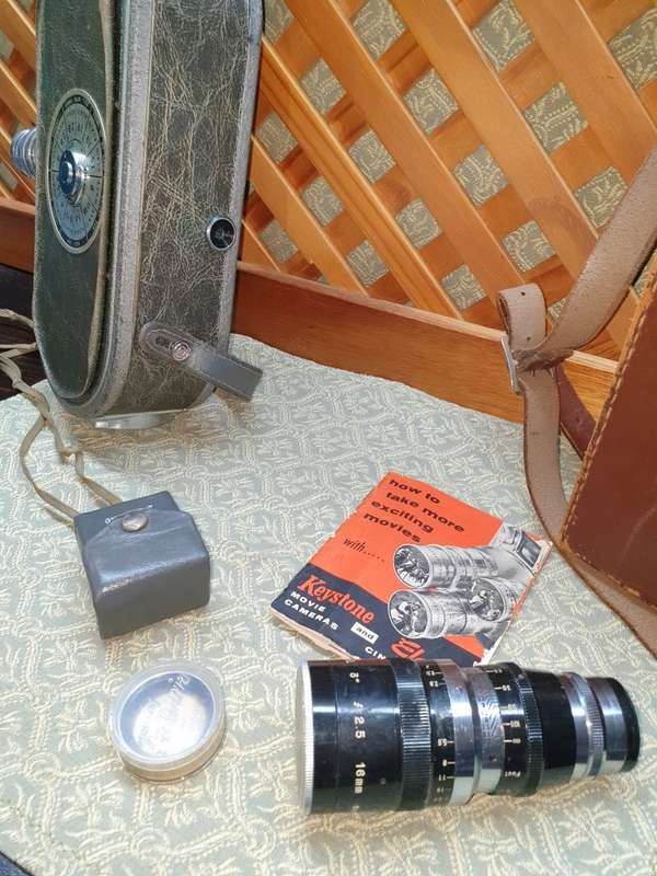 Keystone Continental A-82 16mm Film Projector With Case and camera