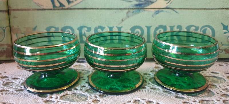 3 VINTAGE Cordial, Shot Glasses