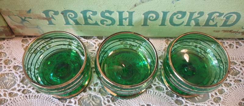 3 VINTAGE Cordial, Shot Glasses