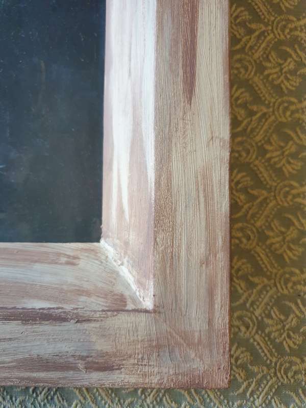 WOODEN PAINTED FRAME WITH PRINT