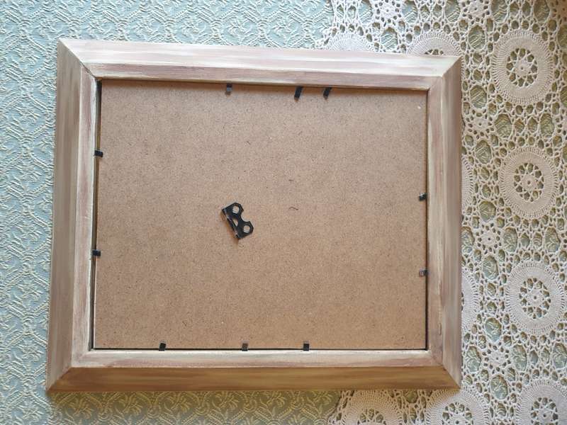 WOODEN PAINTED FRAME WITH PRINT