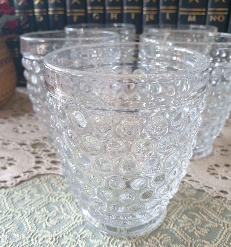 SET OF 5 GLASSES BUBBLE GLASS
