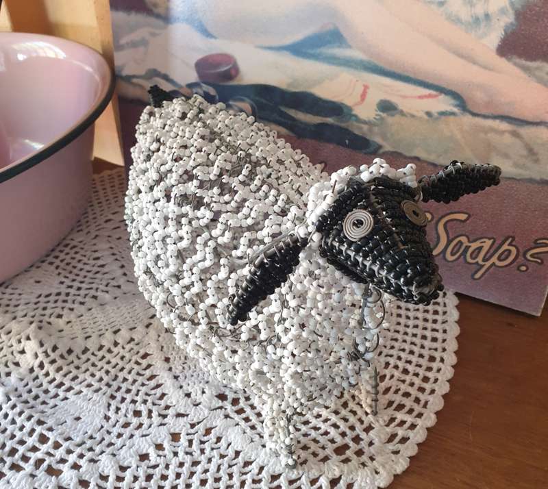 Bead & Wire Sheep | DECOR | ORNAMENT |
