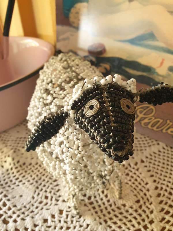 Bead & Wire Sheep | DECOR | ORNAMENT |