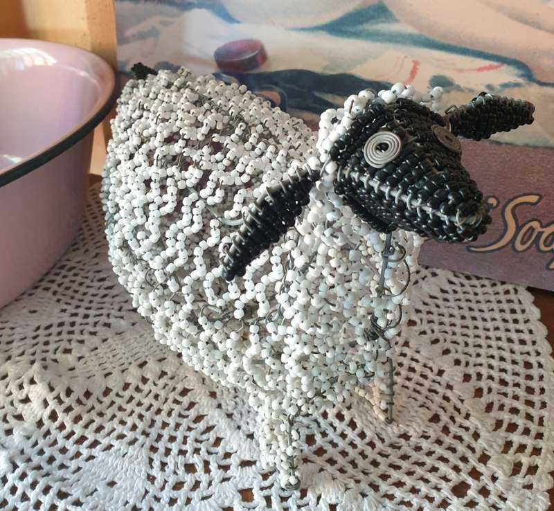 Bead & Wire Sheep | DECOR | ORNAMENT |