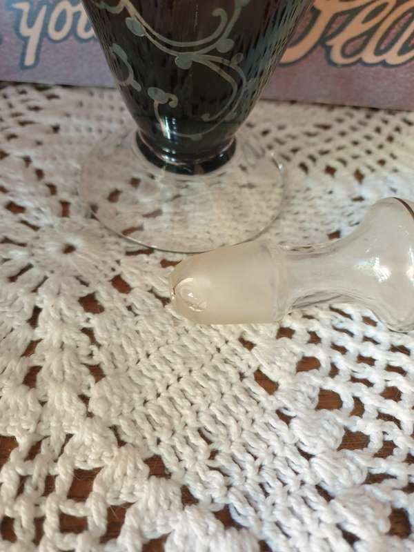 Vintage VENETIAN  Purple/Amethyst Glass Decanter