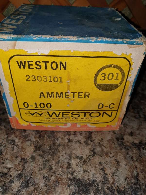 Vintage WESTON Amperes DC Panel Meter Gauge, Model 301