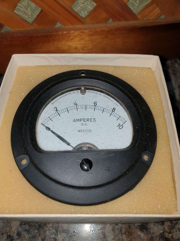 Vintage WESTON Amperes DC Panel Meter Gauge, Model 301